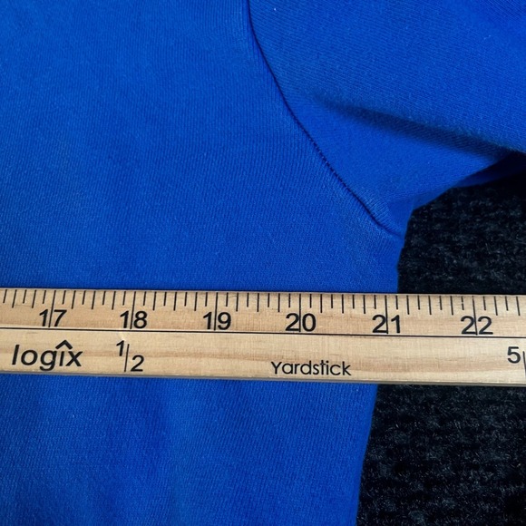 Excision Split Color Hoodie Black Blue Graphic Logo Mens Size M - Picture 6 of 7